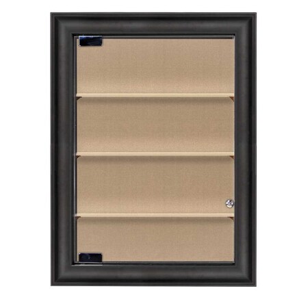 United Visual Products Outdoor Enclosed Combo Board, 42"x32", White Frame/Black & Forbo UVCB4232ODW-BLACK-FORBO